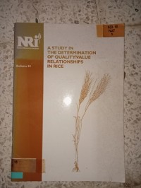 Image of A STUDY IN THE DETERMINATION OF QUALITY VALUE RELATIONSHIPS