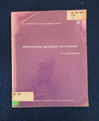 Image of ADMINISTERING AGRICULTURAL DEVELOPMENT