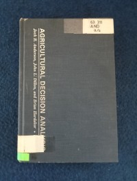 Image of AGRICULTURAL DECISION ANALYSIS 2