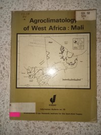 Image of AGROCLIMATOLIGY OF WEST AFRICAL MALI