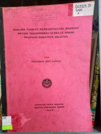 Image of analisis tingkat kesejahteraan ekonomi petani transmigran