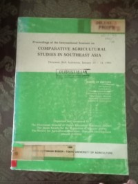 Image of COMPARATIVE AGRICULTURAK STUDIES IN SOUTHEAST ASIA