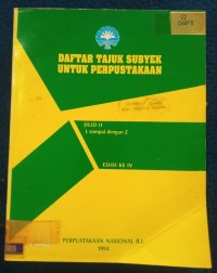 Image of DAFTAR TAJUK SUBYEK UNTUK PERPUSTAKAAN