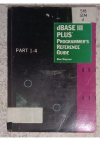 Image of DBASE III PLUS PROGRAMMER_S REFERENCE GUIDE__001
