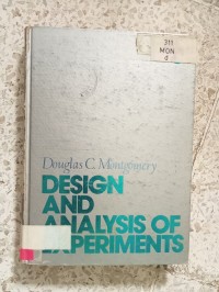 Image of DOUGLASS C.MONTGOMERY DESIGN AND ANALYSIS OF EXPERIMENTS