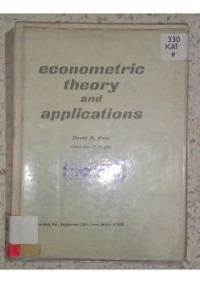 Image of ECONOMETRIC THEORY AND APPLICATIONS__001