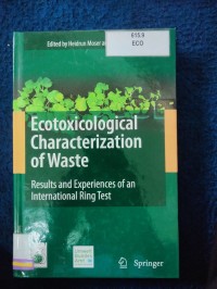 Image of Excotocikological Characterization of waste