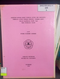 Image of hubungan antara kadar sukrosa lateks