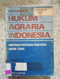 Image of HUKUM AGRARIA INDONESIA