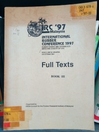 Image of international rubber conference 1997 book III