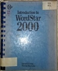Image of INTRODUCTION WORDSTAR 2000