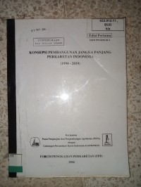 Image of KONSEPSI PEMBANGUNAN JANGKA PANJANG KARET INDONESIA 1994 2019