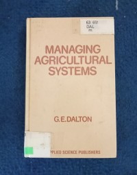 Image of MANAGING AGRICULTURAL SYSTEMS