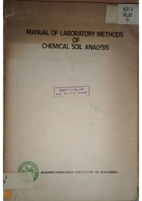 Image of MANUAL OF LABORATORY METHODS OF CHEMICAL SOUL ANALYSIS_001
