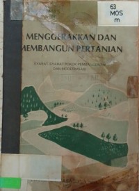 Image of Menggerakkan dan membangun pertanian