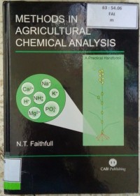 Image of Methods in agricultural CHEMICAL analysis