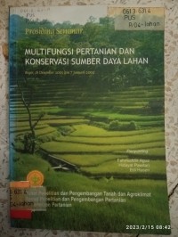 Image of MULTIFUNGSI PERTANIAN DAN KONSERVASI SUMBER DAYA LAHAN