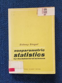 Image of NONPARAMETRIC STATISTICS FOR THE BEHAVIORAL SCIENCES