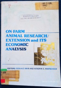 Image of ON-FARM ANIMAL RESEARCH_EXTENSIONS AND ITS ECONOMIC ANALYSIS