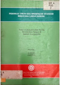 Image of PEDOMAN UMUM DAN SPESIFIKASI STANDAR REKAYASA LAHAN KERING