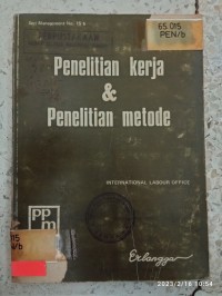 Image of PENELITIAN KERJA & PENELITIAN METODE