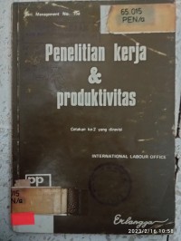 Image of PENELITIAN KERJA & PRODUKTIVITAS