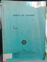 Image of PENGANTAR ILMU KEPENDUDUKAN