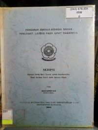 Image of pengaruh amonia sebagai bahan pengawet lateks pada dasarnya