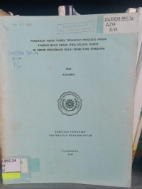 Image of pengaruh premi panen tandan buah segar (TBD) kelapa sawit