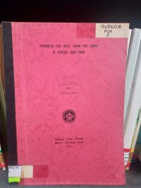 Image of Peramalan Lluas areal tanam padi sawah di propinsi jawa timur