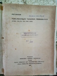 Image of Perlindungan tanaman perkebunan (karet, kelapa, kopi dan lada)_