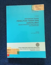 Image of PERTEMUAN TEKNIS PENELITIAN TANAH DAN AGROKLIMAT
