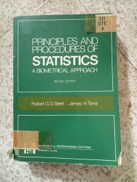 Image of PRINCIPLES AND PROCEDURES OF STATISTICS A BIOMETRICAL APPROACH