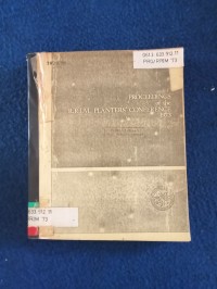 Image of PROCEEDINGS OF THE R.R.I.M PLANTRRS_CONFERENCE 1973