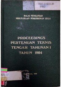 Image of PROCEEDINGS PERTEMUAN TEKNIS TENGAH TAHUNAN 1TAHUN 1984