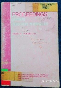 Image of PROCEEDINGS SEMINAR PENELITIAN PETERNAKAN_