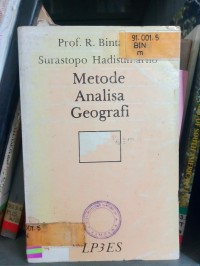 Image of prof. R. Bintaro surastopo hadisumarno metode analisa geografi