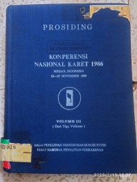 Image of PROSIDING KONFERENSI NASIONAL KARET 1986