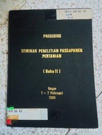 Image of PROSIDING SEMINAR PENELITIAN PASCAPANEN PERTANIAN