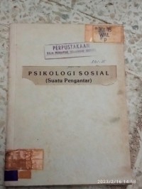 Image of PSIKOLOGI SOSIAL SUATU PENGANTAR