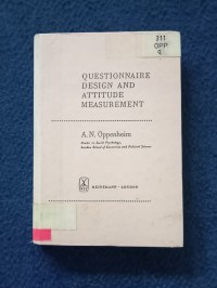 Image of QUESTIONNAIRE DESIGN AND ATTITUDE MEASUREMENT