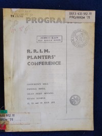 Image of R.R.I.M. PLANTERS _ CONFERENCE_