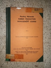 Image of READING MATERIALS RUBBER PRODUCTION MANAGEMENT COURSE