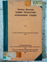 Image of READING MATERIALS RUBBER PRODUCTION MANAGEMENT COURSE 3