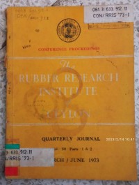 Image of RUBBER RESEARCH CH INSTITUTE CYLON