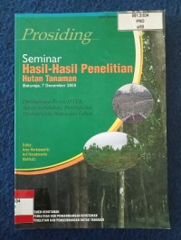 Image of SEMINAR HASIL-HASIL PENELITIAN HUTAN TANAMAN