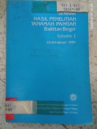 Image of SEMINAR HASIL PENELITIAN TANAMAN PANGAN BALITTAN BOGOR