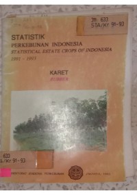 Image of STATISTIK PERKEBUNAN INDONESIA 1991-1993_001