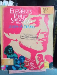 Image of the elements of public speaking second edition