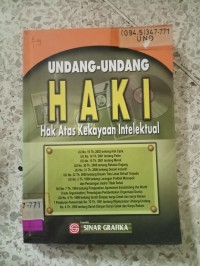 Image of UNDANG-UNDANG HAKI HAK ATAS KEKAYAAN INTELEKTUAL